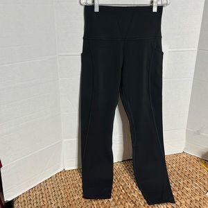 Lululemon Leggings Align HR Pant 25” Pockets Black BLK Size 6 NEW